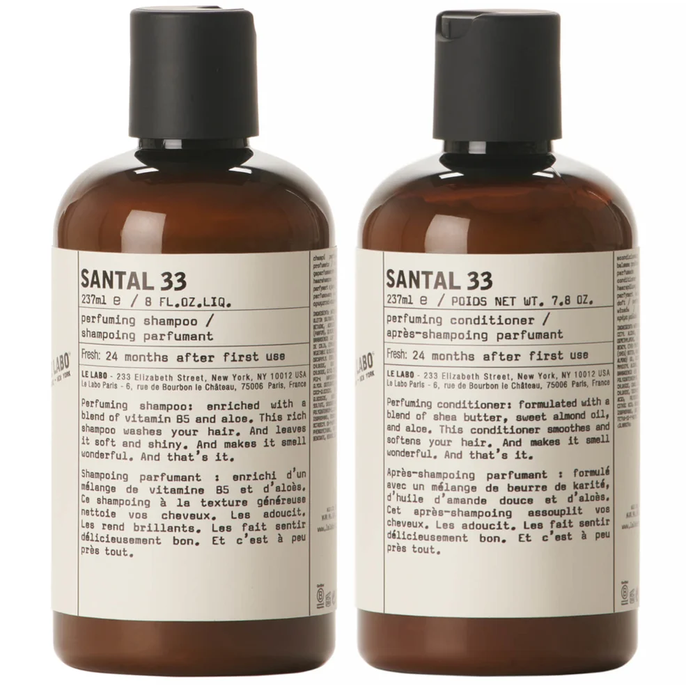 Le Labo Santal 33 Shampoo and Conditioner 237ml Image 1