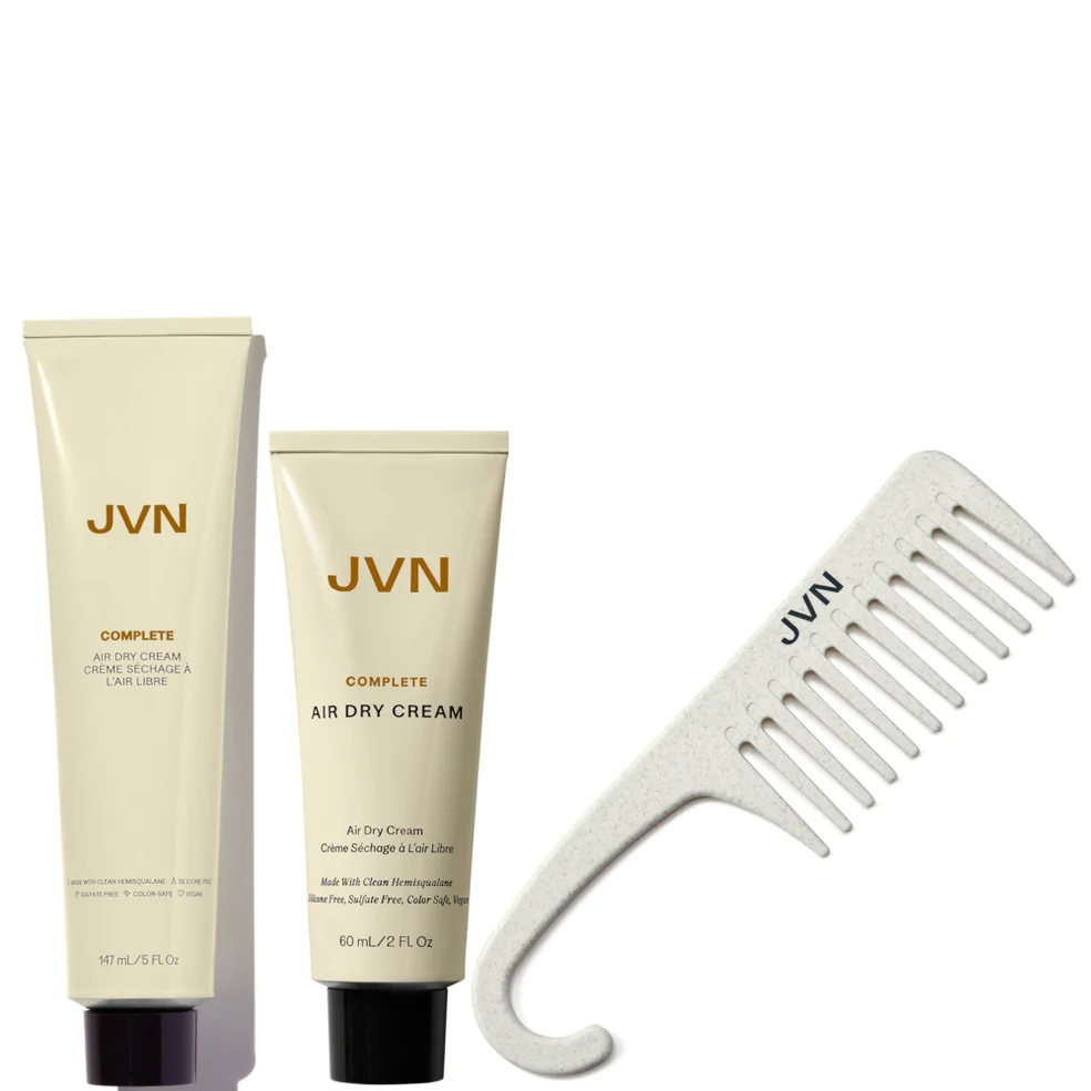 JVN Air Dry Cream Deluxe, Mini and Wide Tooth Comb Trio Image 1