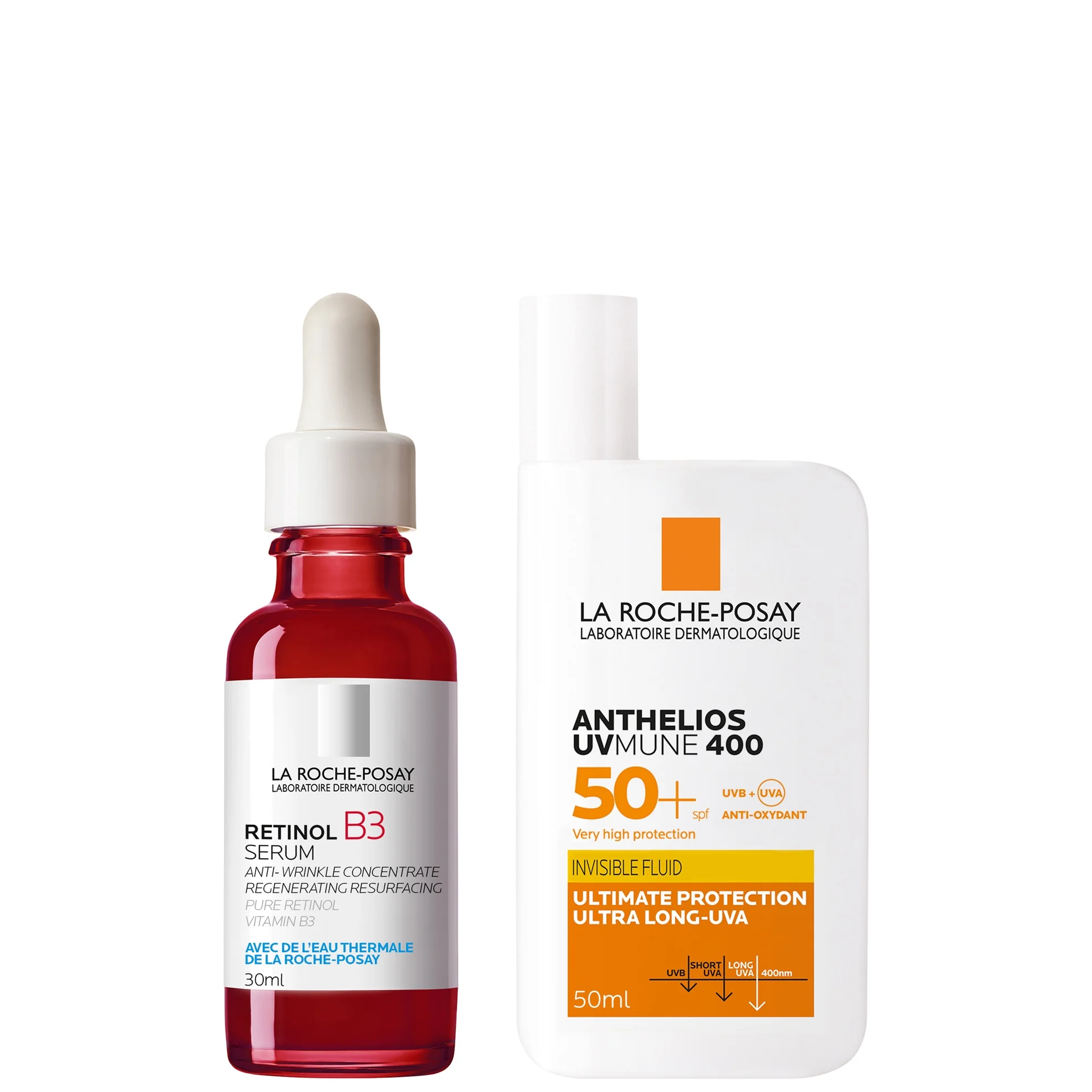 La Roche-Posay Anti-Wrinkle Correct + Protect Duo Set: Retinol Serum ...