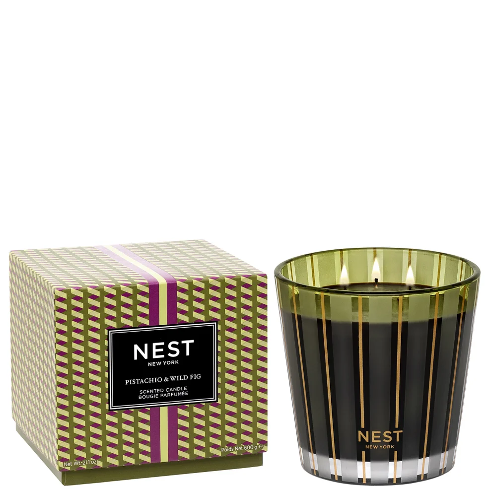NEST New York Pistachio & Wild Fig 3 Wick Candle 600g Image 1