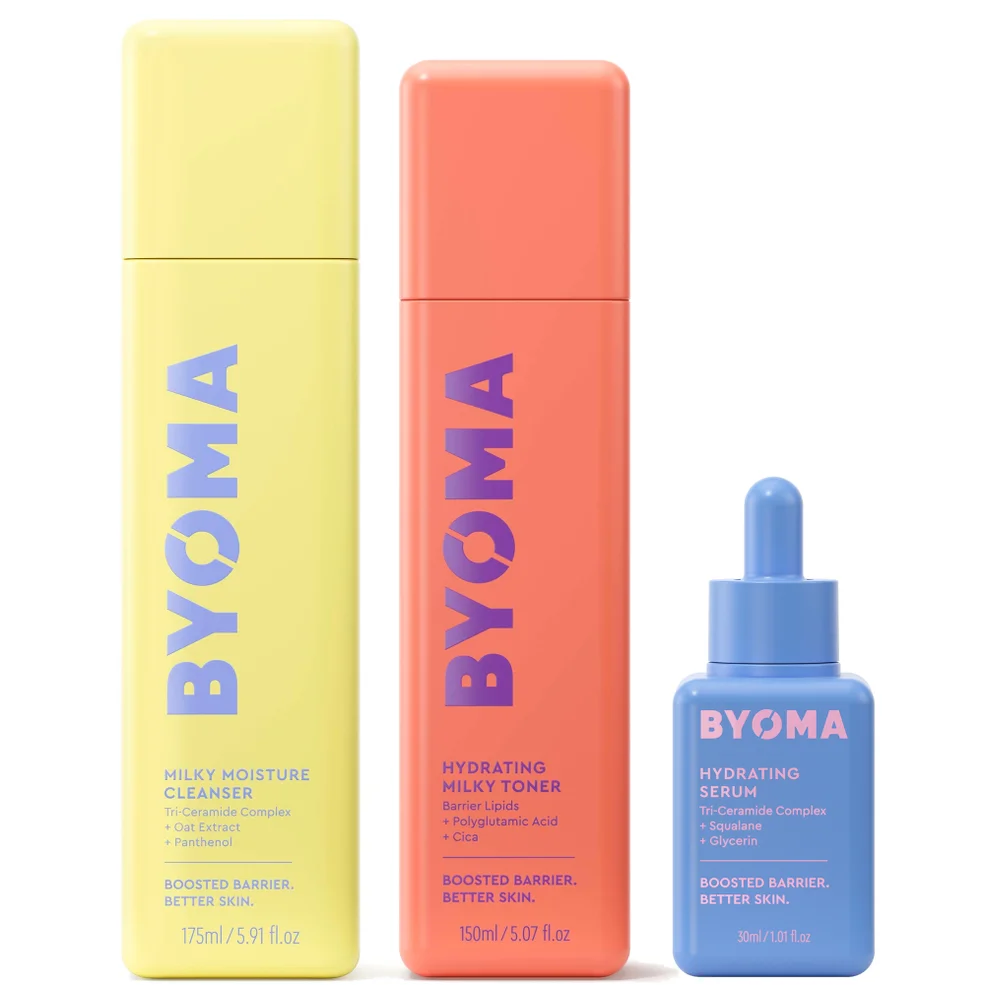 BYOMA Milky Moisture Cleanser 175ml, Hydrating Milky Toner 150ml and Hydrating Serum 30ml Bundle Image 1