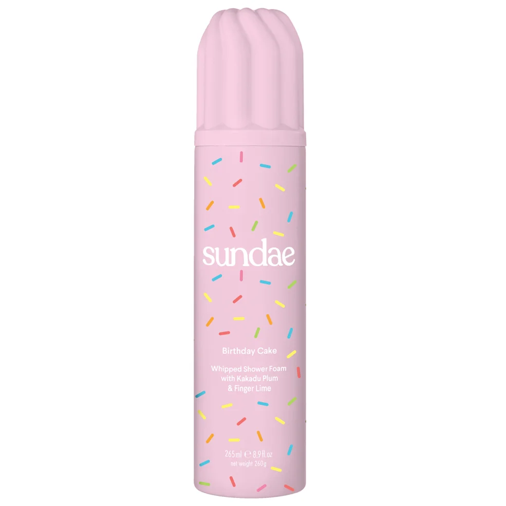 SUNDAE Body Birthday Cake Whipped Shower Foam with Kakadu Plum & Finger Lime 260ml Image 1