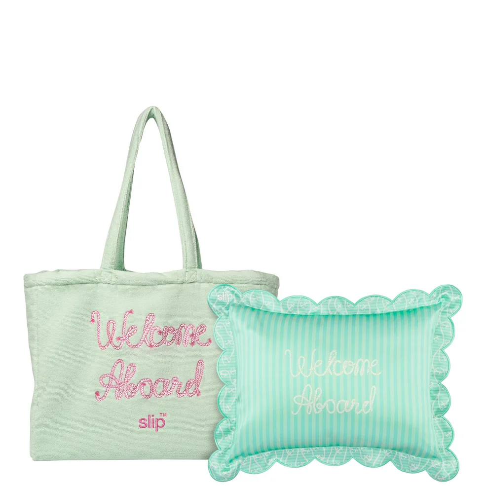 Slip Pure Silk Travel Pillow With Complimentary Beach Bag - Les Vacances Image 1