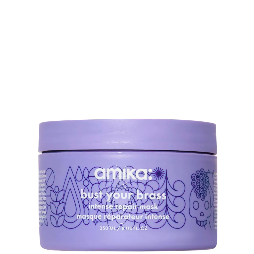Amika Bust Your Brass Cool Blonder Intense Repair Mask 250ml Image 1