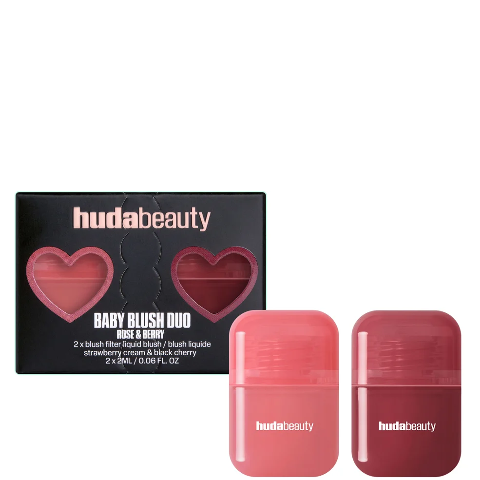HUDA BEAUTY LIMITED EDITION Mini Blush Duo - Rose & Berry Image 1