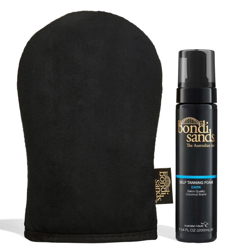 Bondi Sands Self Tanning Foam 200ml - Dark + Mitt Image 1