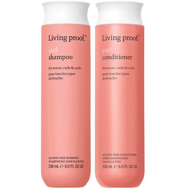 Living Proof Curl Shampoo and Conditioner Bundle for Stronger, Hydrated, Healthier Looking Curls (Worth £58)