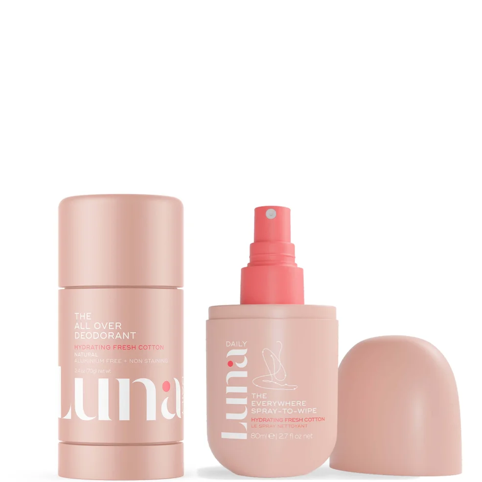 Luna Daily The Perfect Pair - The All Over Deodorant Hydrating 70g + Spray to Wipe Hydrating 80ml Image 1
