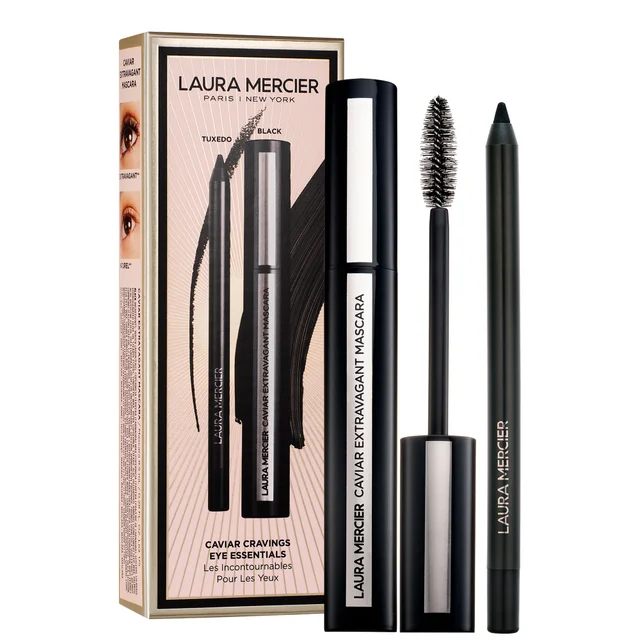 Laura Mercier - Caviar Cravings Eye Essentials - Full Size Mascara, Full Size Eye Liner in Tuxedo -29oz/04oz (Worth £47.00)