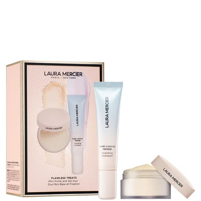 Laura Mercier -Flawless Treats Mini Prime + Set Duo - Mini Hydrating Primer + Mini Ultra Blur in Translucent (Worth £45.00)