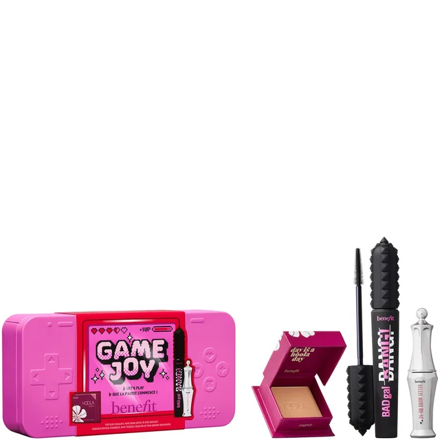 benefit GameJoy Mascara, Brow and Bronzer 3-piece Makeup Gift Set, with Limited Edition Keepsake Tin (Worth £59.00)