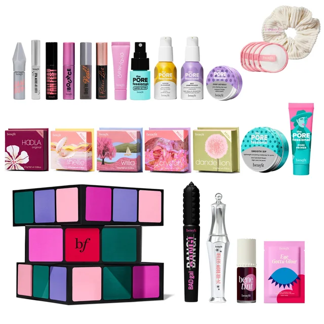 benefit Glam Cube 24 day Christmas Beauty Advent Calendar (Worth £267.00)