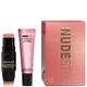 NUDESTIX Rosy Pink Glow Blush & Lip Kit - Nudies Bloom Cherry Blossom, Lip Butter Rose Sparkle (Worth £50.00)
