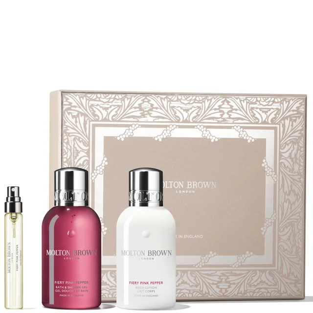 Molton Brown Fiery Pink Pepper Travel Gift Set Worth £44