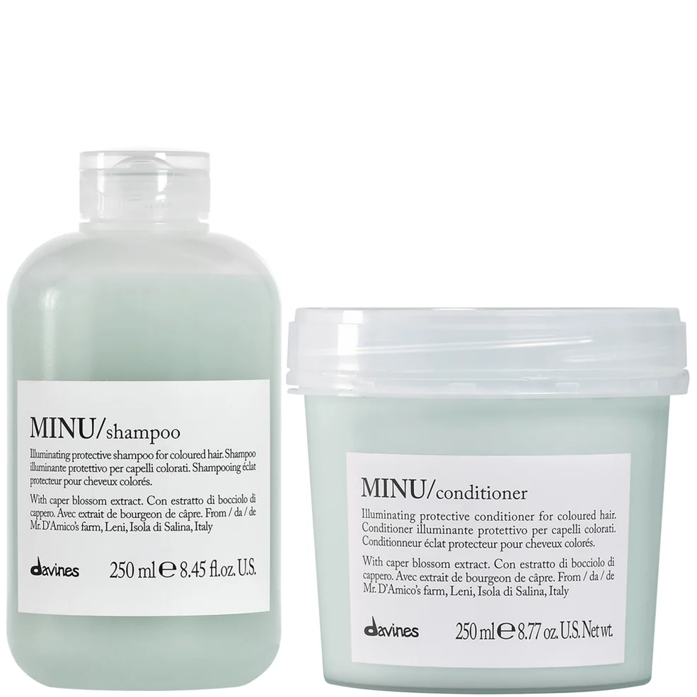 Davines MINU Illuminating Shampoo and Conditioner Image 1