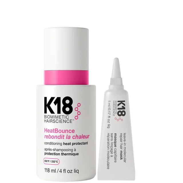K18 Biomimetic Hairscience Heatbounce & Leave-in Molecular Repair Hair Mask Bundle (with Free Molecular Repair Hair Mask 5ml)