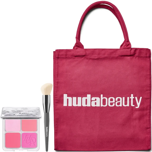 HUDA BEAUTY Blush & Glow Essentials Bundle and Tote Bag (Various Shades)
