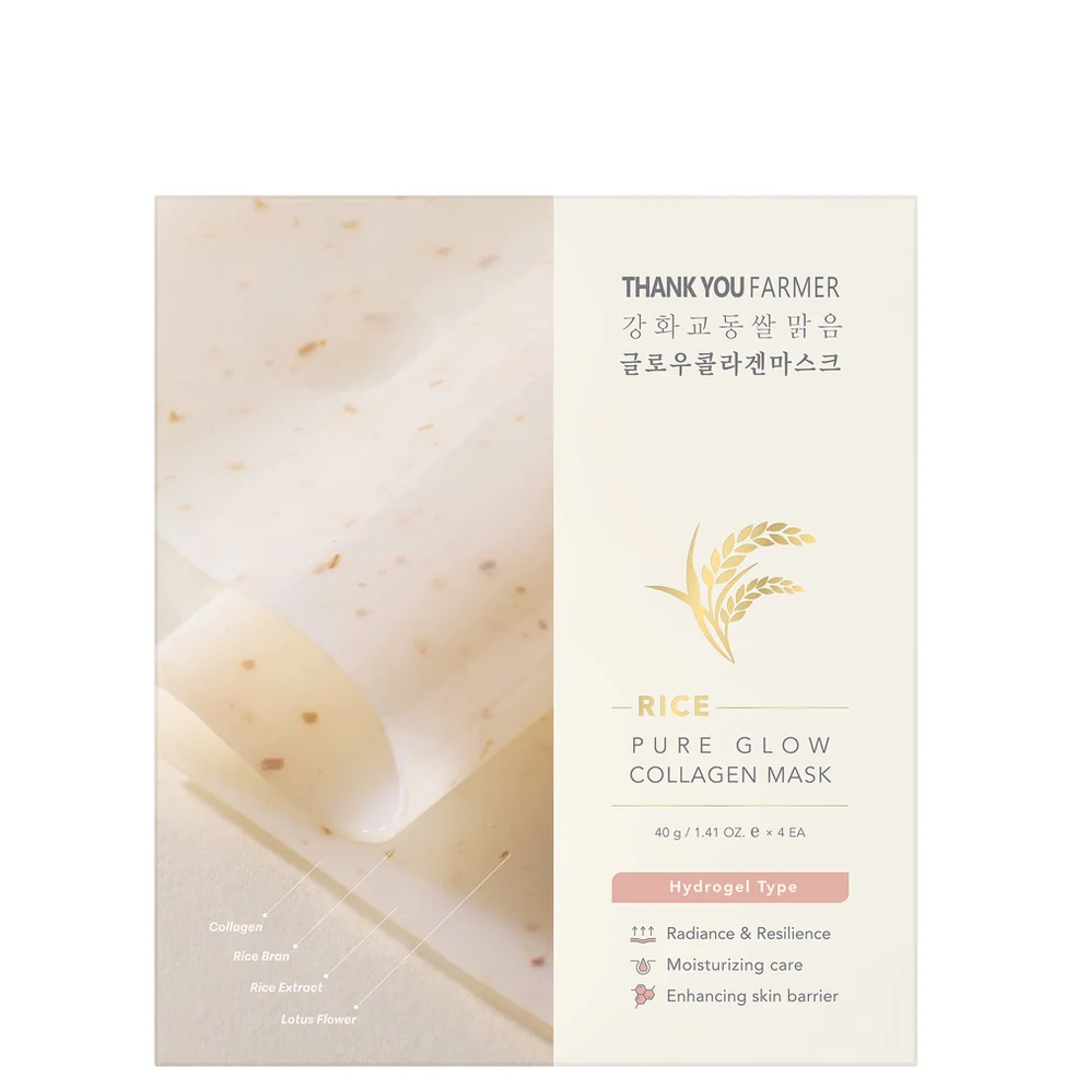 Thank You Farmer Rice Pure Glow Collagen Mask 40g | Cult Beauty