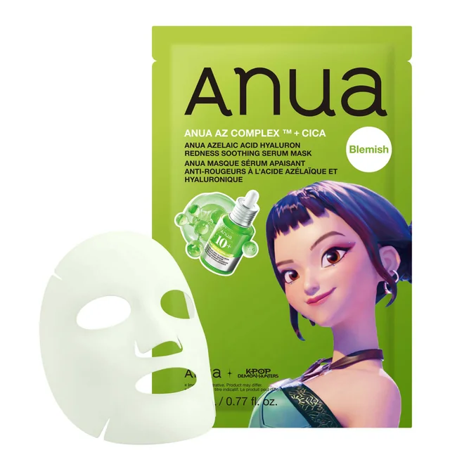 Anua K-Pop Demon Hunters Azelaic Acid Hyaluron Redness Soothing Serum Mask 28ml (1Pc)