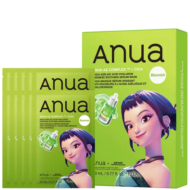 Anua KPop Demon Hunters Azelaic Acid Hyaluron Redness Soothing Serum Mask (10PCS)