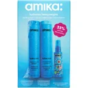 Amika Hydration Heavyweights Hydrating Wash + Care Set 610ml (Worth £66)